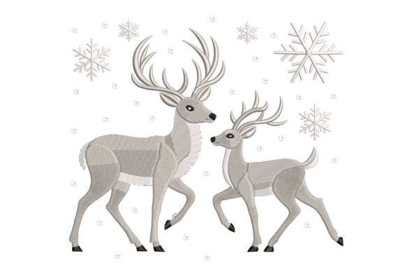 Elegant Silver Winter Deer Embroidery Review