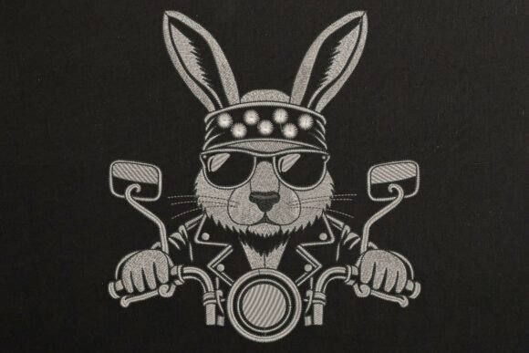 Review: Biker Bunny Embroidery Design Rocker