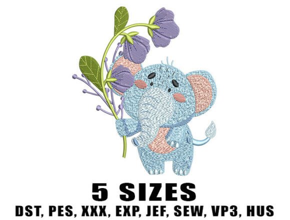 Review: Cute Blue Elephant Embroidery Design for Baby Projects