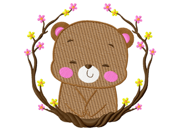Review: Floral Wreath Bear Machine Embroidery