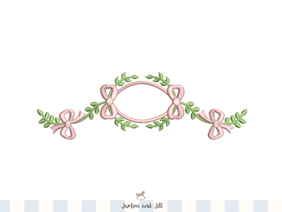 Review: Foliage Bow Monogram Frame Embroidery