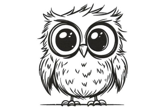 Review: Scruffy Baby Owl Line Art for Holiday Crafts