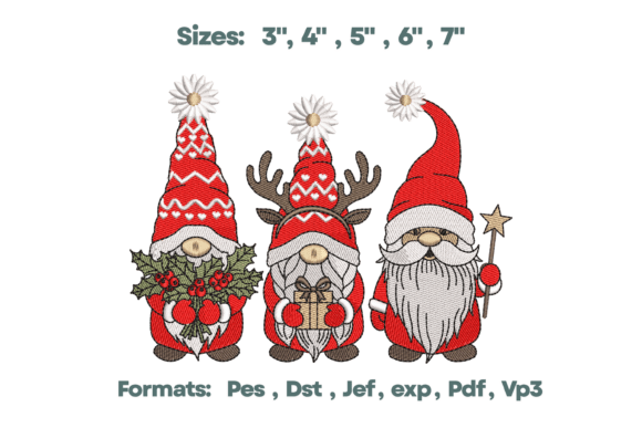 Review: Trio Christmas Gnomes Embroidery Design