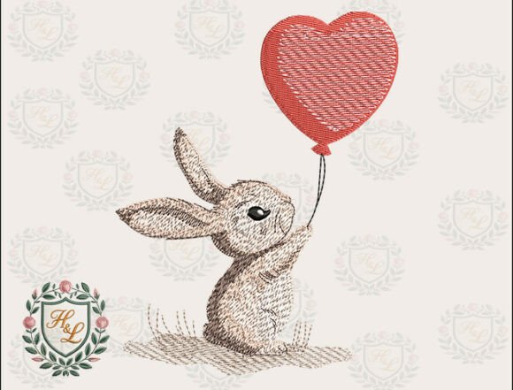 Reviewing Bunny Heart Balloon Embroidery Files