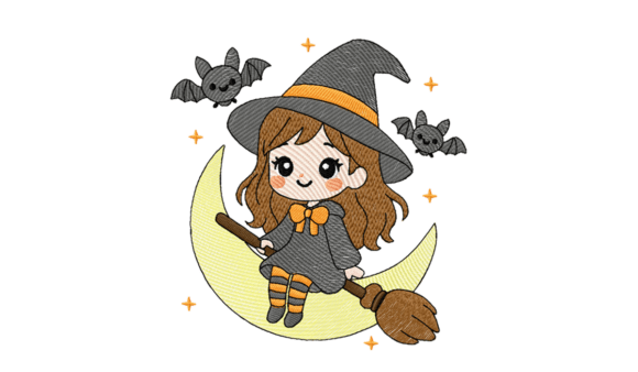 Reviewing the Cute Halloween Witch on Moon Embroidery