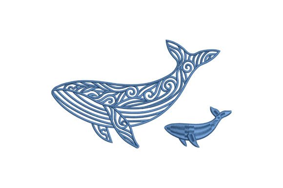 Reviewing the Mother and Baby Blue Whale Embroidery
